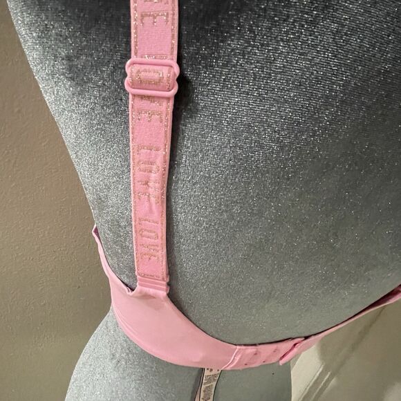 Victoria's Secret Push-Up Bra 34D Light Pink Padded Underwire Clasp Back - Picture 4 of 4